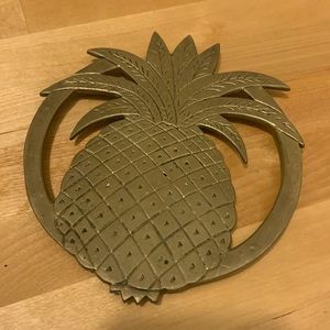 Vintage Brass Pineapple Trivet for Hot Pots or Decor